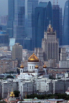 Moscow from helicopter