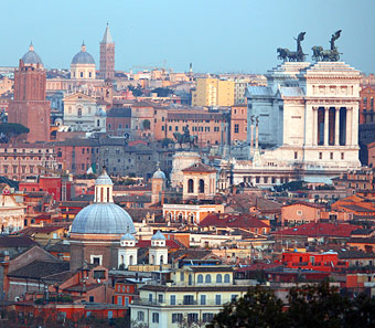 Roma panorama from Garibaldi square