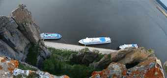 view from the top of Lena columns