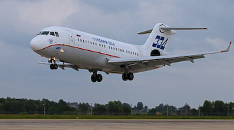 Tu-334 test flight